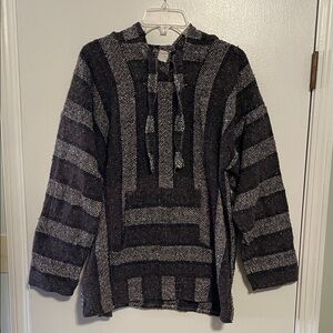Cozy Striped Black and Gray Women's Hoodie